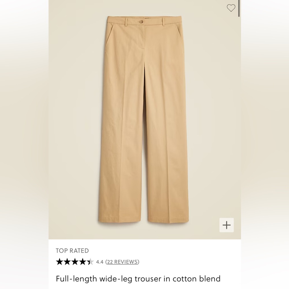 Wide-Leg Cotton Blend Pleated Trousers - J Crew